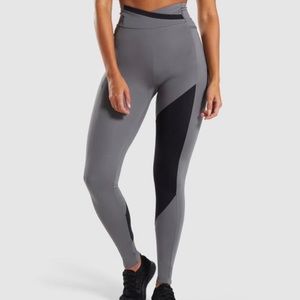 Gymshark Grey/black Asymetric Leggings